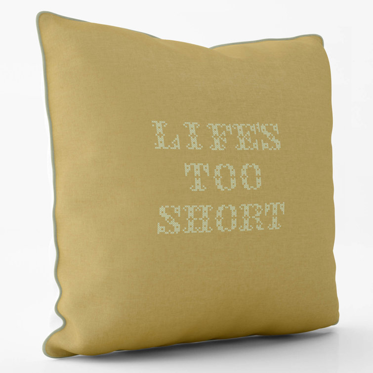 We Love Cushions Lifes Too Short Banksy Inspired Graffiti Art Cushion
